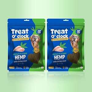 natural remedies treat o39clock hemp with chicken meat treats- 75 gm healthy night time food snacks chews sticks for dogs cats and pups of all breeds gluten free with tulsi pack of 2