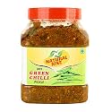 NATURAL RISE Homemade and Natural Dry Green Chilli Pickle Hari Mirch Ka Achar (1 Kg)