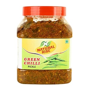 natural rise homemade and natural green chilli pickle hari mirch ka achar 1 kg