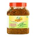 NATURAL RISE Homemade and Natural Green Chilli Pickle Hari Mirch Ka Achar (1 Kg)