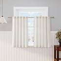 Natural Semi Sheer Kitchen Curtains 36 Inch