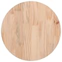 Natural Solid Pinewood Medium Dining Table Top Round, Rustic Untreated Wood Tabletop, 15.7in Diameter for Breakfast Nooks, Coffee Tables, Living Rooms, Kitchens