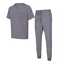 Natural Uniforms Mens Luxe Stretch Jogger Scrub Set
