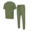 Natural Uniforms Mens Luxe Stretch Jogger Scrub Set