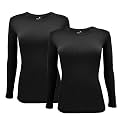 Natural Uniforms Women’s Long Sleeve Underscrub T-Shirt – Cotton Blend Scrub Base Layer for Nurses &amp; Medical Professionals