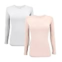 Natural Uniforms Women’s Long Sleeve Underscrub T-Shirt – Cotton Blend Scrub Base Layer for Nurses &amp; Medical Professionals