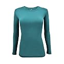 Natural Uniforms Women’s Long Sleeve Underscrub T-Shirt – Cotton Blend Scrub Base Layer for Nurses &amp; Medical Professionals
