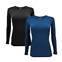Natural Uniforms Women’s Long Sleeve Underscrub T-Shirt – Cotton Blend Scrub Base Layer for Nurses &amp; Medical Professionals
