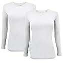 Natural Uniforms Women’s Long Sleeve Underscrub T-Shirt – Cotton Blend Scrub Base Layer for Nurses &amp; Medical Professionals