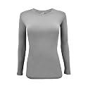 Natural Uniforms Women’s Long Sleeve Underscrub T-Shirt – Cotton Blend Scrub Base Layer for Nurses &amp; Medical Professionals