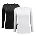 Natural Uniforms Women’s Long Sleeve Underscrub T-Shirt – Cotton Blend Scrub Base Layer for Nurses &amp; Medical Professionals