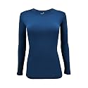 Natural Uniforms Women’s Long Sleeve Underscrub T-Shirt – Cotton Blend Scrub Base Layer for Nurses &amp; Medical Professionals
