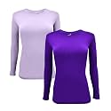 Natural Uniforms Women’s Long Sleeve Underscrub T-Shirt – Cotton Blend Scrub Base Layer for Nurses &amp; Medical Professionals