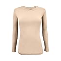 Natural Uniforms Women’s Long Sleeve Underscrub T-Shirt – Cotton Blend Scrub Base Layer for Nurses &amp; Medical Professionals