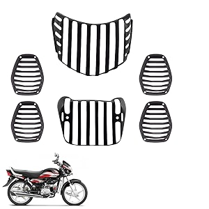 pvc black headlight grill tail and indicator set of hf deluxe pack of 6