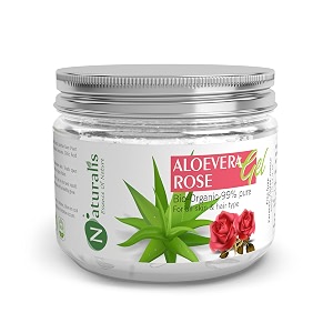naturalis essence of nature aloe vera gel for acne scars glowing amp radiant skin treatment rose300 ml