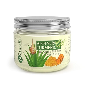 naturalis essence of nature aloe vera gel for acne scars glowing amp radiant skin treatment turmeric 300ml