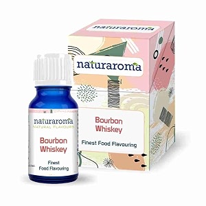 naturaroma bourbon whiskey essence for cake baking  pure and natural essence cake making  food essence for ice cream juices and drinks  bourbon whiskey extract for beverages-30ml