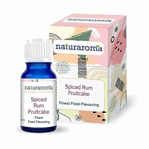 naturaroma spiced rum fruitcake essence for cake baking  pure and natural essence  food essence for ice cream icing juices and drinks  spiced rum fruitcake extract for beverages-30ml