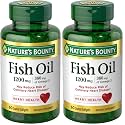 Nature's Bounty Fish Oil Omega 3 Supplements - Supports Heart Health, 1200 Mg Fish Oil, Omega-3, 60 Coated Softgels (Pack of 2)