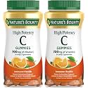 Nature's Bounty Vitamin C Gummies 700mg, High Potency Vitamin C Chewable Gummies for Adults, Immune Support Supplement, Dietary Supplement, Orange Flavor, 60 Ct (Pack of 2)