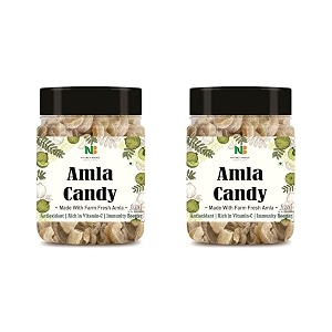 nature39s bridge sweet amla candy 2 x 300gm jar pack total 600 gm  organic amla candy  dry amla candy  organic indian gooseberries without preservatives