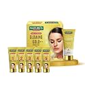 Nature's Essence Glowing Gold++ Facial Kit for Women| For Bright &amp; Glowing Skin Infused with 24K Real Gold &amp; Saffron| Get Parlour Like Glow in 30 Mins| Dermatologically Tested| Free G-Lock Cream|100gm
