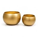Nature's Touch Decorative Urli Candle Jar for Candle Making | Metal Urli Container for Wax Candles, Diya & Home Decoration | Reusable Candle Holder (2, Moon Light)