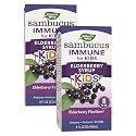 Nature's Way Sambucus Elderberry Immune Syrup for Kids Ages 2+,Echinacea & Propolis,with Superfood Antioxidants(1),Immune Support Syrup*,Vegetarian,Berry Flavored,8 Fl Oz,(Pack of 2)