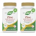 Nature's Way Zinc Lozenges with Vitamin C & Echinacea, Zinc Supplements for Men and Women, Immune Support*, Wild Berry Flavor, 60 Lozenges, (Pack of 2), (Packaging May Vary)