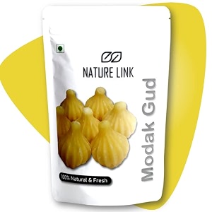 nature link modak gurshape jaggery gud 2pc fresh pure natural no preservtives chemicals free
