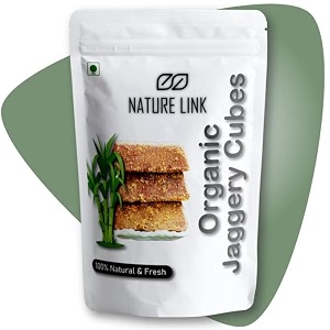 nature link organic jaggery cubes guddesi gur fresh pure natural no preservtives chemicals free - 400gm