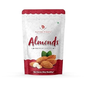 nature purify almond-250 gram high fiber amp delicious  fresh amp natural  for free time snacking and diting  delicious amp nutricious  dryfruits almond-250 gram