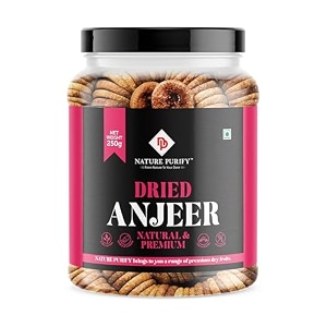 nature purify dry figs afghani anjeer 250gm  medium size figs rich source of vitamins amp dietary fiber  healthy snack  low in calories  fat free  farm sourced