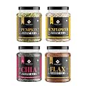Nature Purify Healthy Seeds Combo- Pumpkin, Sunflower, Chia and Flax Seeds (250g Each) | Rich in Omega 3, Fiber, Raw Seeds for Weight Management, Immunity Booster, Healthy Heart (Pack of 4)