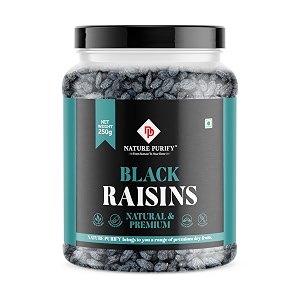 nature purify natural black raisins 250gm kishmish high in antioxidants naturally sweet amp tasty black kishmish source of potassium healthy amp nutritious