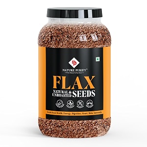 nature purify premium flax seeds 500 gram natural raw flax seeds for eating high dietary fiber alsi seeds rich in magnesium