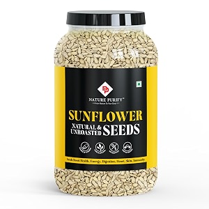 nature purify premium sunflower seeds 1kg  rich in magnesium  healthy snack for skin  source of antioxidants  diet food  surajmukhi seed
