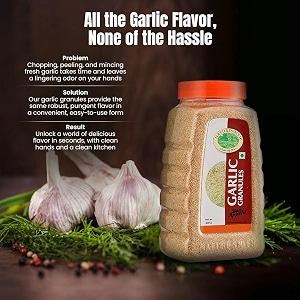 naturesmith garlic granules 400g  pure amp aromatic  strong flavour  no additives  for cooking seasoning amp marinades