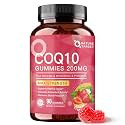 NATURE TARGET CoQ10 Gummies 200mg, Natural Strawberry Flavor, 90 Gummies