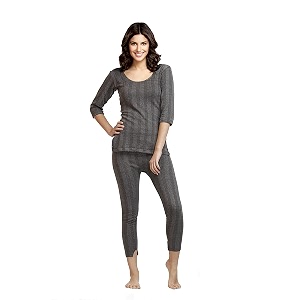 women39s 34 thermal top and lower set  ladies body warmer set top and leggings