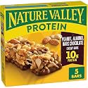 Nature Valley Peanut Almond Dark Chocolate Chewy Protein Granola Bar, 5 Count (Pack of 12)