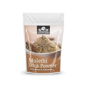 nature yard 100 pure mulethi sticks powder licoriceyashtimadhu root powder - 100 gm - organic chemical-free ayurvedic remedy for eating hair skin amp cough relief