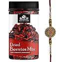 NATURE YARD Berries mix without sugar - Mix of Dried Cranberry, Blueberry, Goji berry &amp; Strawberry Dry fruits - Antioxidant rich Unsweetened berry (250 GM + Rakhi Gift)