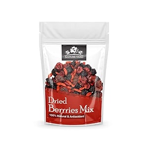 nature yard berries mix without sugar - mix of dried cranberry blueberry goji berry amp strawberry dry fruits - antioxidant rich unsweetened berry 1000 gm