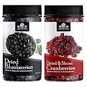 NATURE YARD Blueberry &amp; Sliced Cranberry Dry Fruit - 500Gm - Organic Berries (Vegan &amp; Gluten Free Snacks) (250Gm * 2), Fresh