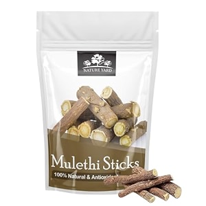 nature yard mulethi stick organic for eating - 400 gm - licorice rootyastimadhuglycyrrhiza glabra sticksfor hair and body care-100 natural amp antioxidant