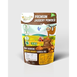 natureally organik premium brown sugar  chemical free  hand sieved  village made nattu sakkarai  freshness lock  junk free  100 natural and raw  desi khand 5 kg