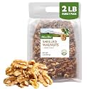 NatureBliss Raw Walnut Halves &amp; Pieces, 2LB Premium Skin-On Walnuts, 90% Whole Halves &amp; Vacuum-Sealed for Freshness, Unsalted, Keto Vegan Healthy Snack Baking &amp; Cooking