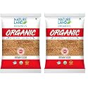 Natureland Organics Brown Sugar 1 Kg - Organic Sugar (Pack of 2)